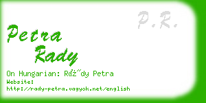 petra rady business card